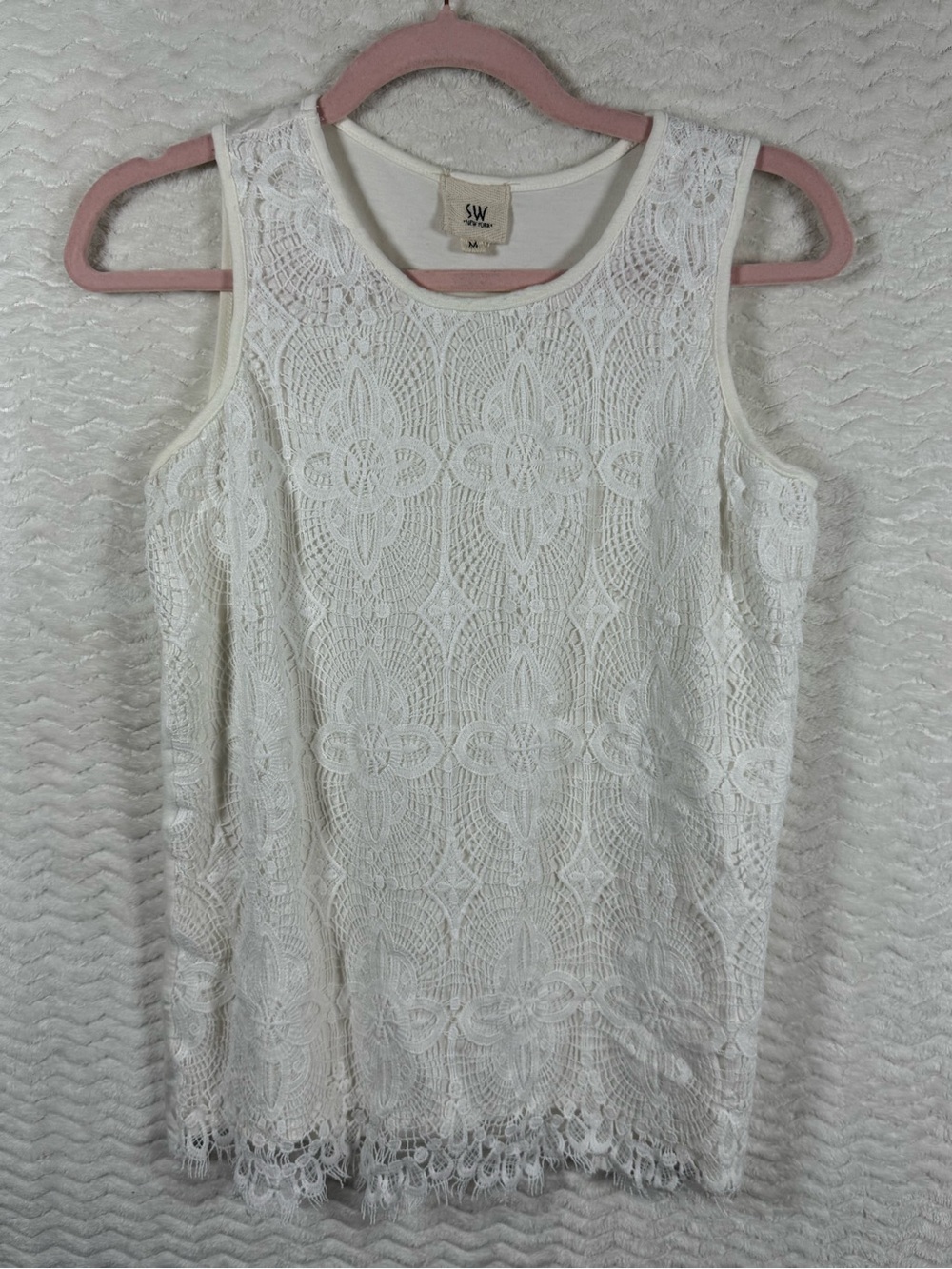 SM New York Cream Lace Top
